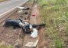 Colisão traseira deixa motociclista ferido na PR 495 em Missal