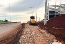 ecretaria de Obras avança com abertura da terceira faixa próximo a trincheira do Frimesa