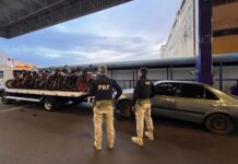PRF recolhe 16 motos em operação na Ponte da Amizade e aplica 80 multas em um dia