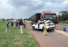 Acidente em Céu Azul mata criança de sete anos e deixa mulher em estado grave