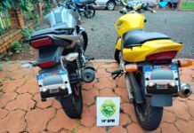 Motociclistas são notificados pela Polícia Militar de Itaipulândia durante fiscalização