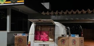 Polícia apreende cigarros contrabandeados em distrito de Santa Helena