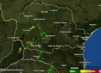 Rajadas de vento passam dos 60 km/h em cidades do Paraná nesta segunda-feira