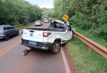 Motorista de 59 anos morre em acidente envolvendo picape e carreta na PR-317, em Toledo