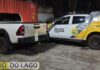 Hilux furtada é encontrada escondida em mata durante ação da PM em Medianeira