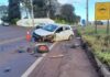 Acidente de trânsito é registrado na PR-495, em frente à Água Mineral Itaipu – MISSAL