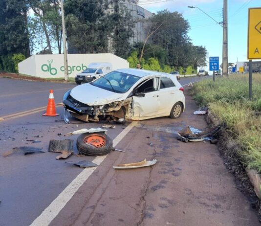 Acidente de trânsito é registrado na PR-495, em frente à Água Mineral Itaipu – MISSAL