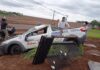 Picape Strada perde o controle e roda na PR-495, em Missal