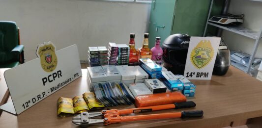 Menor é apreendido e diversos produtos furtados são recuperados em Medianeira