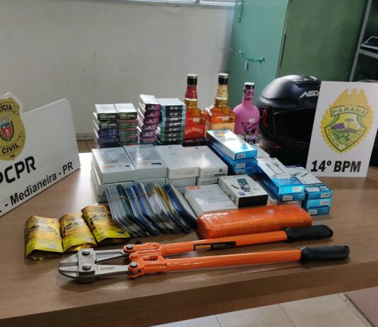 Menor é apreendido e diversos produtos furtados são recuperados em Medianeira