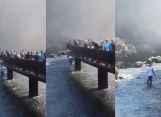 Turista que pulou nas Cataratas para recuperar celular recebeu multa de R$ 7,8 mil